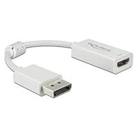 DeLOCK displayport 1.4 > hdmi adapter (wit, 0,1 meter, 4k) - thumbnail