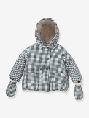 Donsjack met sherpavoering voor baby CYRILLUS groen