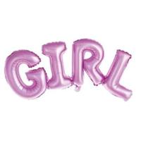Folieballon GIRL roze - thumbnail