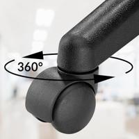 Monzana Bureaustoel - draaistoel - kruk met gestoffeerde zitting in grijs - thumbnail