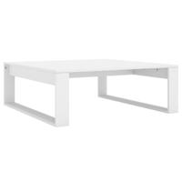 Salontafel 100x100x35 cm bewerkt hout wit - thumbnail