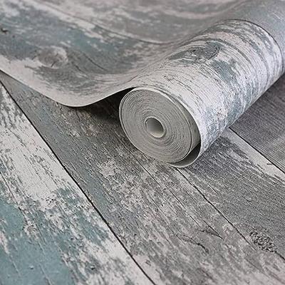 Noordwand behang topchic wooden planks donkergrijs en blauw