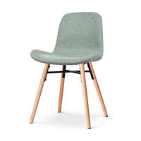 Nolon Nena-Fé Eetkamerstoel Zacht Groen - Stof - Houten Poten - thumbnail