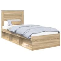Bedframe met hoofdeinde Sonoma 100 x 200 cm Massief grenenhout - thumbnail