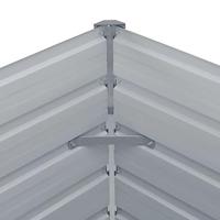 Plantenbak verhoogd 160x80x77 cm gegalvaniseerd staal grijs - thumbnail