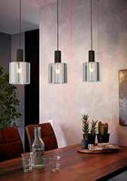 Eglo Smoke glazen hanglampGorosiba 3-lichts zwart met smoke glas - 98753 - thumbnail