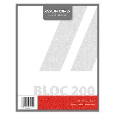 Kladblok Aurora 210x270mm blanco 200 vel 45gr | 5 stuks
