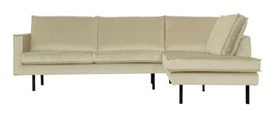 WOOOD Hoekbank 'Rodeo' Rechts, Velvet, kleur Pistache