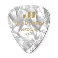 Dunlop 483P04MD Celluloid Shell Pick perloid wit medium plectrum set 12 stuks - thumbnail
