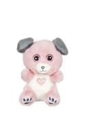 Cutydoo Love Hond Pluche Speelgoed - GIPSY TOYS - 13 cm - Roze/Grijs - thumbnail