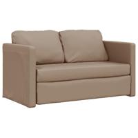 Slaapbank vloermodel 2-in-1 112x174x55 cm kunstleer cappuccino - thumbnail
