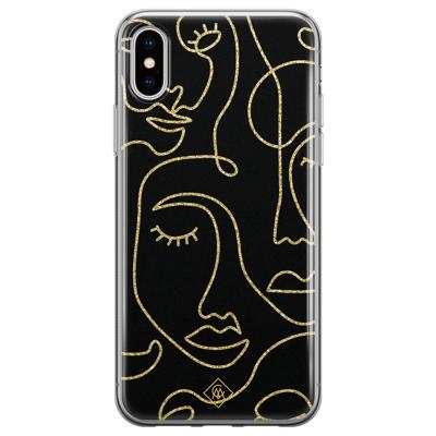 iPhone XS Max siliconen hoesje - Abstract faces