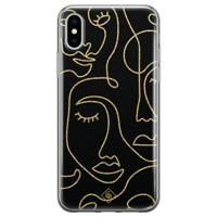 iPhone XS Max siliconen hoesje - Abstract faces - thumbnail