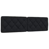 Bedframe met LED zonder matras 180x200 cm stof zwart - thumbnail