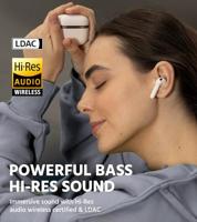 Edifier W260NC -45dB Actieve Ruisonderdrukking Oordopjes, Hi-Res Audio Draadloos met LDAC, AAC, 6 Microfoons met AI Helder Oproepen, Dubbele Dynamische Drivers, Bluetooth 5.3, Ivoor - thumbnail