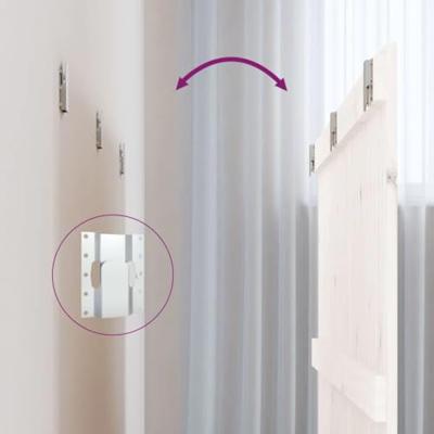 Wandhoofdbord 166x3x90 cm massief grenenhout wit