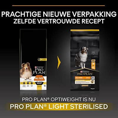 Purina Pro Plan all sizes Adult Light/Sterilised 14 kilo kip