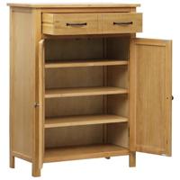 VidaXL Schoenenkast 76x37x105 cm massief eikenhout - thumbnail
