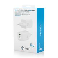 Oplader Aisens ASCH-65W3P041-W Wit 65 W (1 Stuks) - thumbnail