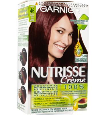 Garnier Nutrisse Crème Permanente Haarverf 4.6 Diep Rood Middenbruin