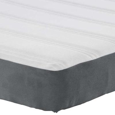 Bedmatras met matras Grijs 120 x 190 cm Stof
