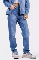 Malelions Monogram Jeans Dames Blauw - Maat S - Kleur: Blauw | Soccerfanshop - thumbnail