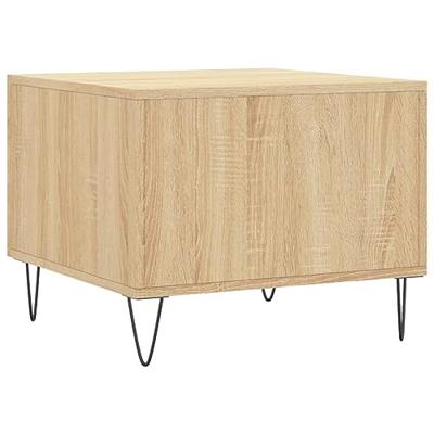 Salontafel 50x50x35 cm bewerkt hout sonoma eikenkleurig Salontafel 50x50x35 cm bewerkt hout sonoma eikenkleurig