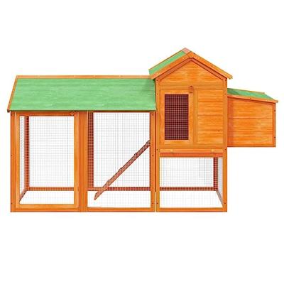 VidaXL Kippenhok 193x65x117 cm massief grenenhout bruin VidaXL Kippenhok 193x65x117 cm massief grenenhout bruin