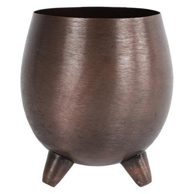 Countryfield bloempot op voet farris koperkleurig 13,5 cm | 8 stuks