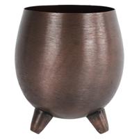 Countryfield bloempot op voet farris koperkleurig 13,5 cm | 8 stuks - thumbnail