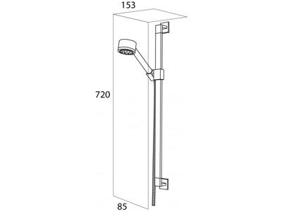Glijstangset Tiger Items Massage 3 Standen Chroom Glijstangset Tiger Items Massage 3 Standen Chroom