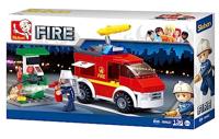 Sluban Fire Brigade Emergency Vehicle and Fuel Pump bouwstenen set (M38-B0623) - thumbnail