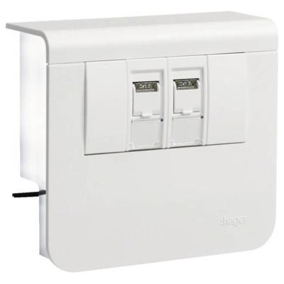 Hager Sonstige Installationstechnik Apparaatinzetstuk RJ45 Cat.6 voor Accessoires voor elektroplintsysteem Wit 1 stuk(s)
