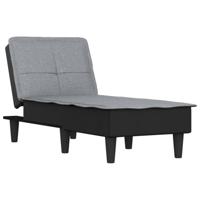Chaise longue stof lichtgrijs - thumbnail
