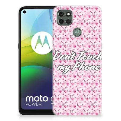 Motorola Moto G9 Power Silicone-hoesje Flowers Pink DTMP Motorola Moto G9 Power Silicone-hoesje Flowers Pink DTMP
