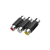 Hama Video-adapter, 3 RCA vrouwelijke stekkers - 3 RCA vrouwelijke stekkers - thumbnail
