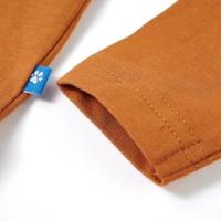 Kindershirt met lange mouwen gorillaprint 128 donkerokerkleurig - thumbnail