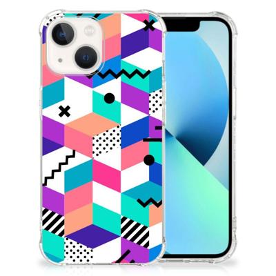 iPhone 13 Shockproof Case Blokken Kleurrijk iPhone 13 Shockproof Case Blokken Kleurrijk