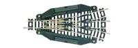 N Fleischmann rails (zonder ballastbed) 22247 Driewegwissel, Elektrisch 112.6 mm 15 ° 362.6 mm 1 stuk(s) - thumbnail