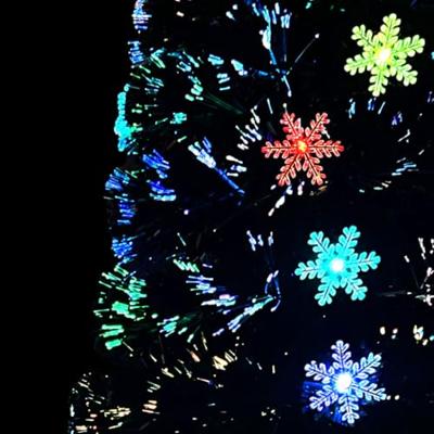 VidaXL Kerstboom met led-sneeuwvlokken 240 cm glasvezel zwart