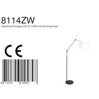 Steinhauer Vloerlamp prestige chic 8114zw zwart kap wit linnen - thumbnail