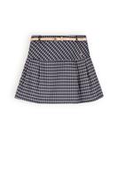 NoBell Meisjes rok geruit met riem - Nimmy - Navy blauw - thumbnail