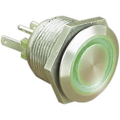 Bulgin MPI002/28/GN MPI002/28/GN Vandalismebestendige druktoets 24 V/DC 0.05 A 1x uit/(aan) Moment Groen (Ø x l) 22 mm x 32.7 mm IP66 1 stuk(s)