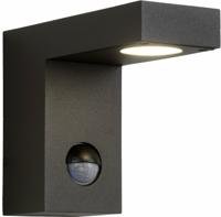 Lucide TEXAS-IR - Wandspot / Wandlamp Binnen/Buiten - LED - 1x7W 3000K - IP54 - Beweging & dag/nacht sensor (uitschakelbaar) - Antraciet - thumbnail