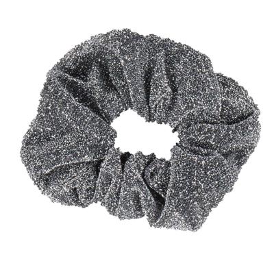 Mondoni Glitter Scrunchie zwart