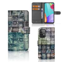 Wallet Case met Pasjes Samsung Galaxy A52 Spijkerbroeken - thumbnail