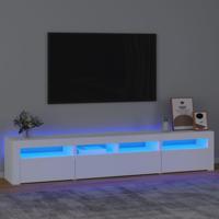 Tv-meubel met LED-verlichting 210x35x40 cm wit - thumbnail