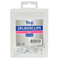 Spijkerclips wit 3.5mm 100 stuks - thumbnail