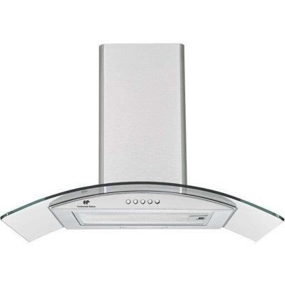 Decoratieve afzuigkap - CONTINENTAL EDISON - CEH60GS2 - Klasse A - 60 x 47 x 50/84 cm - Roestvrij staal / Glas