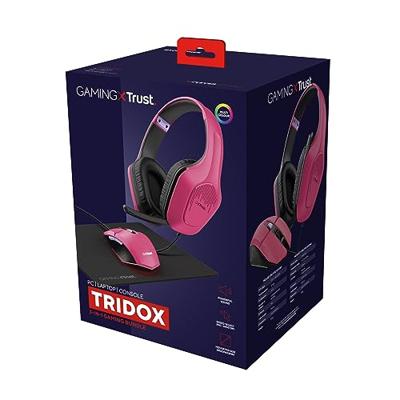 Trust GXT 790 Headset Bundel Zwart, Roze - thumbnail